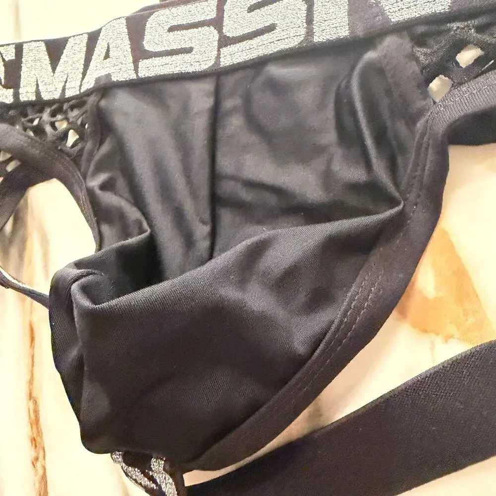 NEW Andrew Christian Massive Mesh Jock Color Black Size Large